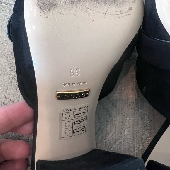 GUCCI Black Suede Fringe Mules - Picture 8 of 11